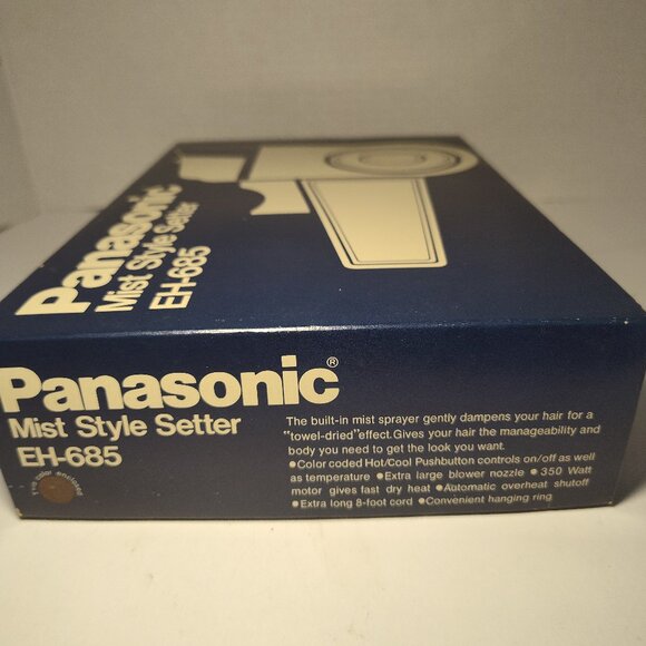 Panasonic EH685 Mist Style Setter Hair Dryer Blue Compact New Open Box Vintage - Picture 5 of 6